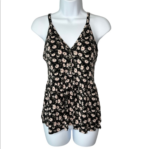 American Eagle Outfitters Tops - American Eagle Outfitters Soft & Sexy Floral Baby Doll Tank Top M